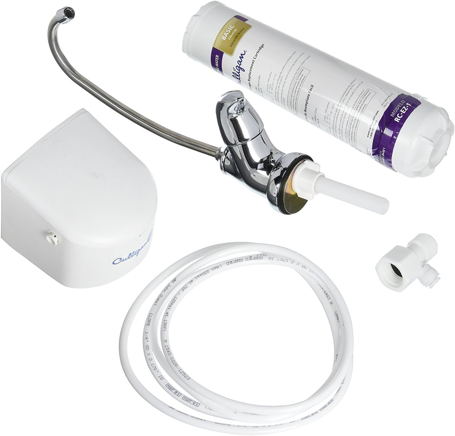 US Change Under-Sink Drinking Water System with Dedicated Faucet and Filter, EZ-1 (Good Filtration), Chrome image 0