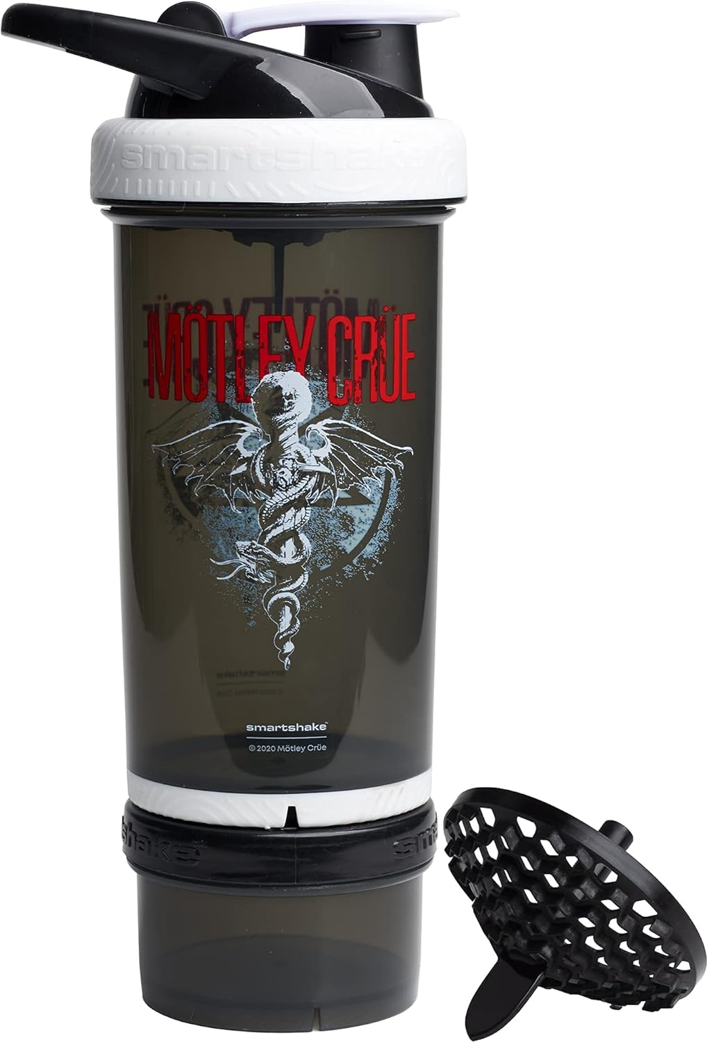 Revive Motley Crue Protein Shake Bottles 750Ml – Protein Shaker Bottle with Storage Compartment – Shaker Cups for Protein Shakes + Powder, Rock Band Collection image 0