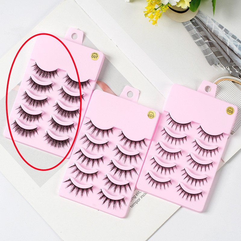 5 Pairs Manga Lashes New Arrival Anime Cosplay Natural Wispy Korean Makeup Artificial False Eyelashes - 5pairs of007 image