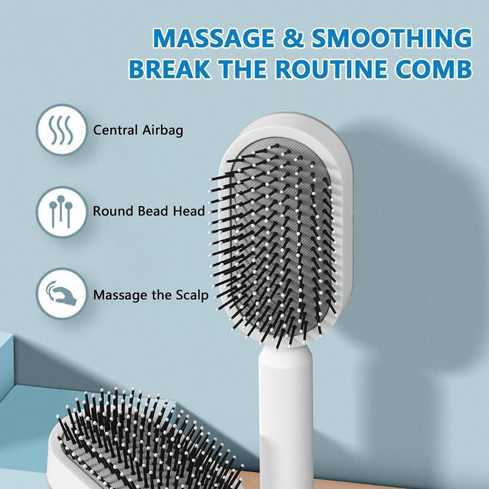 Women Fashion 3D Hair Growth Comb Hairbrush Self-Cleaning Hair Brush  Self Cleaning Hair Brush For Women Massage Scalp Promote Blood Circulation Anti Hair Loss image 8