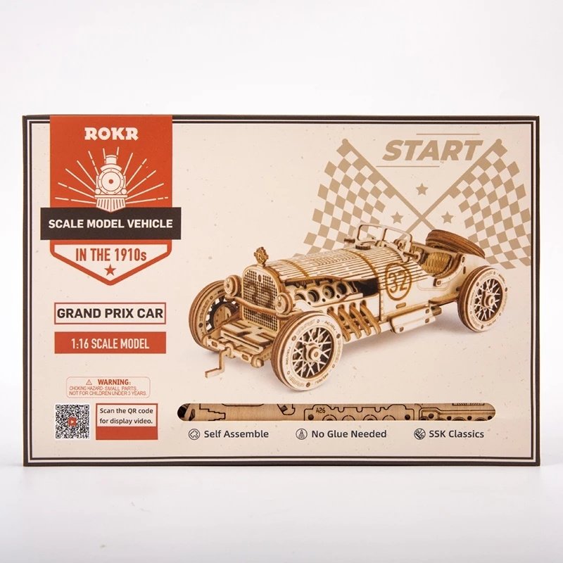 Car 3D Wooden Puzzle Game Assembly Racing Children's Toys image 4