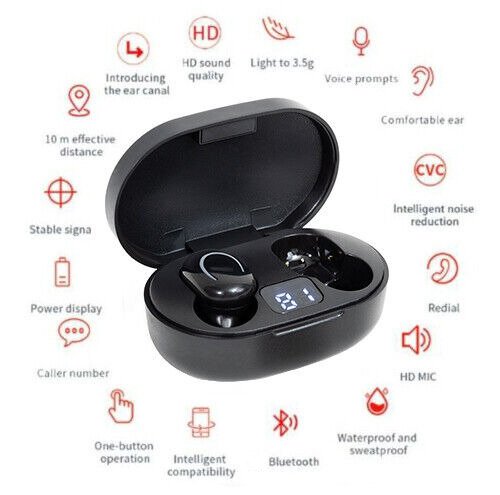 Bluetooth 5.3 Headphones In Ear Wireless TWS Sport Headphones IPX-5 With Microphone De image 5