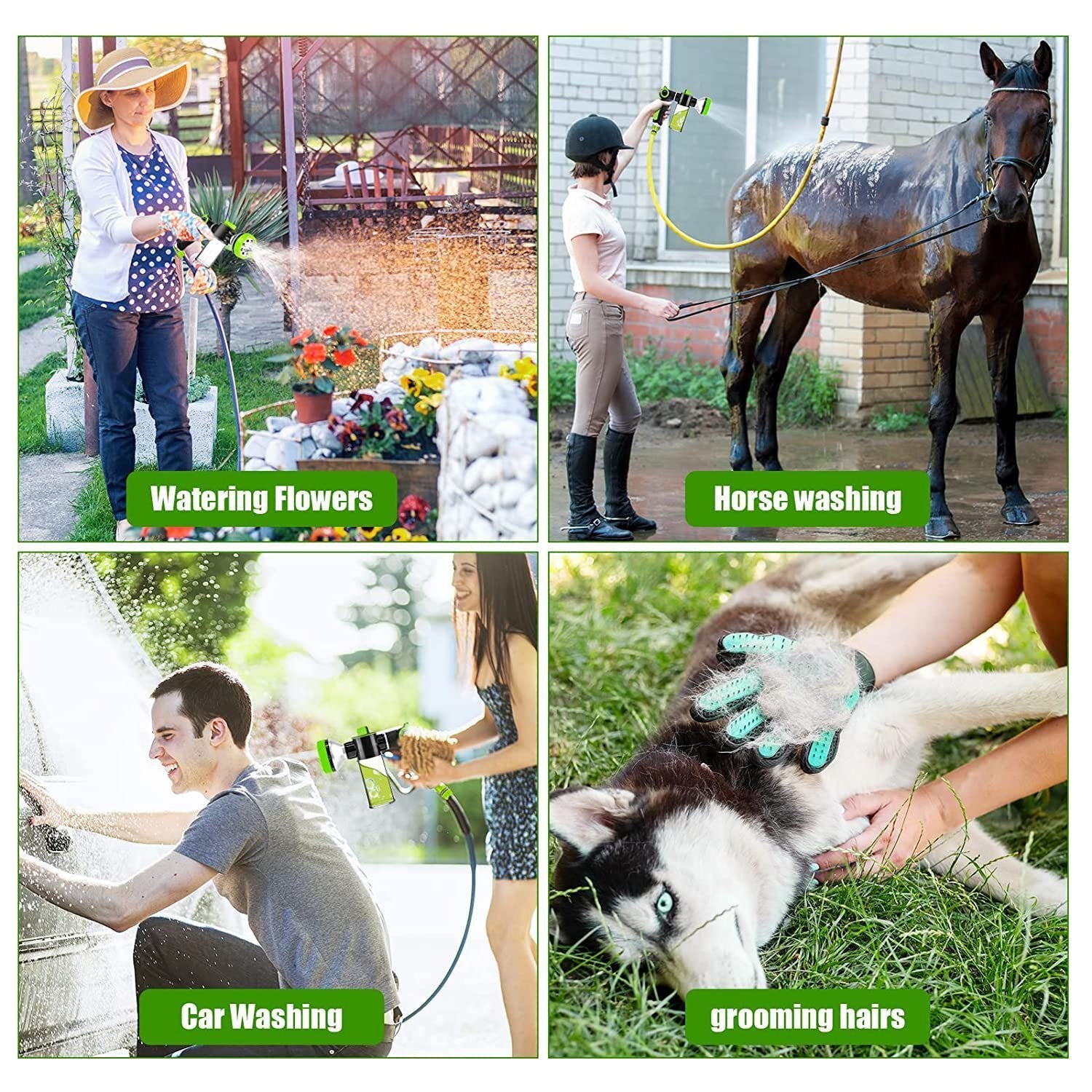 Pet Dog Wash Outdoor,  High-Pressure Pet Shower Sprayer Dog Shower Brush And Pet Grooming Comb For Watering Flowers, Car Washing, Pet Bathing image 7
