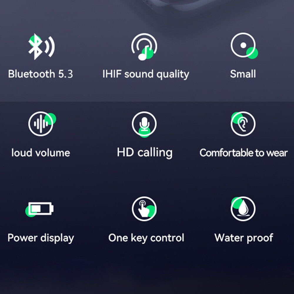 Bluetooth 5.3 Headphones In Ear Wireless TWS Sport Headphones IPX-5 With Microphone De image 1