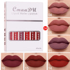 6 Boxes Of Matte Non-stick Cup Waterproof Lipstick Long Lasting Lip Gloss Makeup, image 1