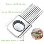 Onion Holder Slicer Vegetable Tools Tomato Cutter Stainless Steel Kitchen Gadget image 7