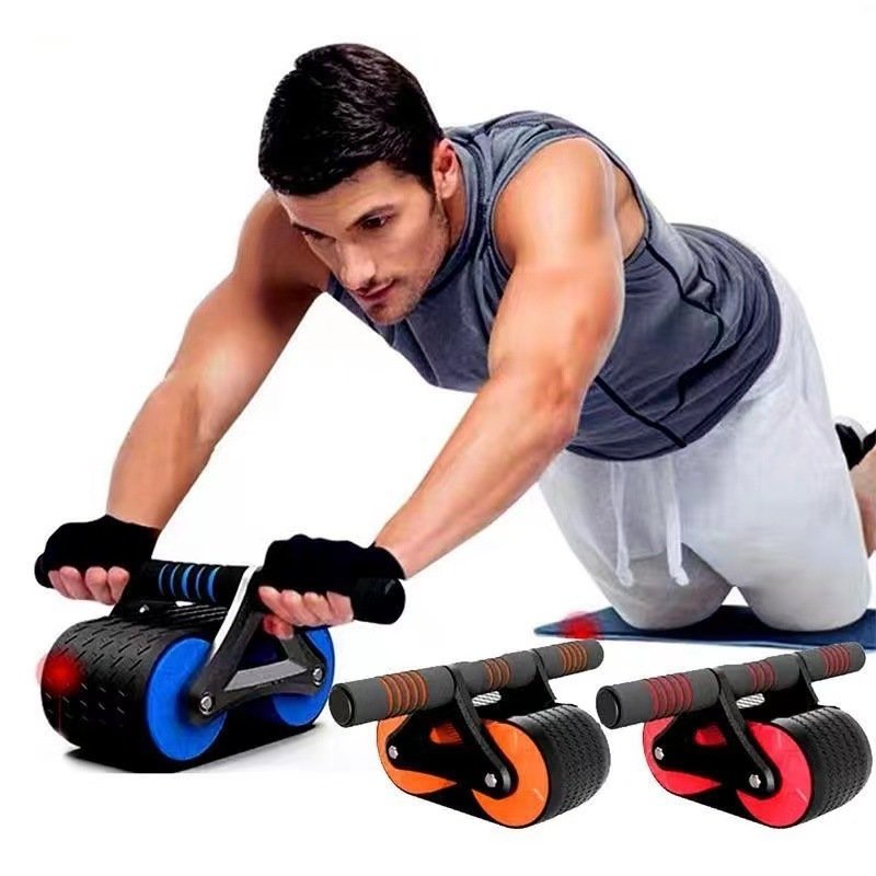 Double Wheel Abdominal Exerciser Women Men Automatic Rebound Ab Wheel Roller Waist Trainer Gym Sports Home Exercise Devices image 8