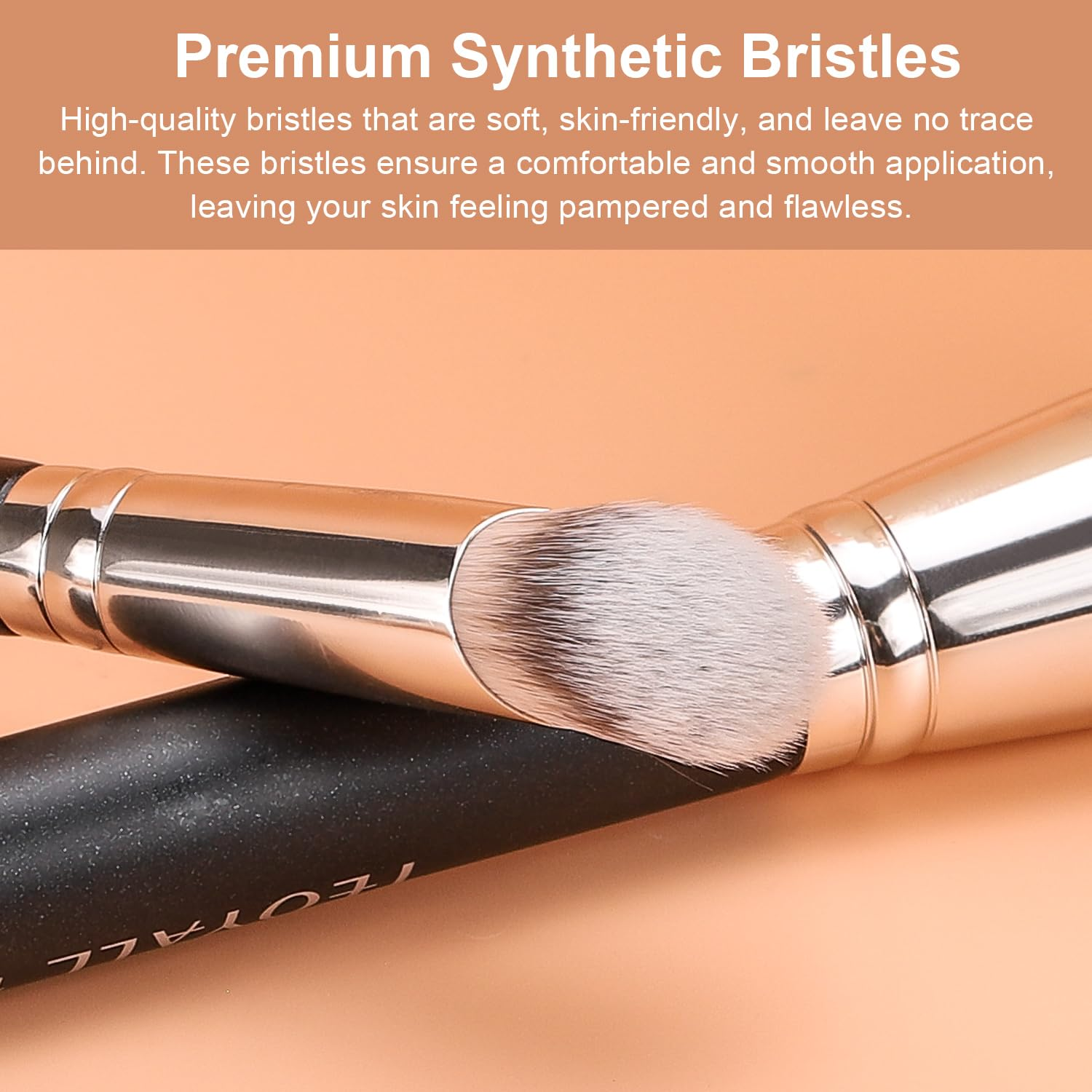 under Eye Concealer Brush, Angled Contour Brush Synthetic Kabuki Brush for Concealing Blending Setting Buffing with Liquid, Cream and Powder Cosmetic (270S) image 1