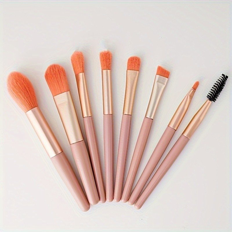 A Set Of 8 Portable Makeup Brushes, Suitable For Concealer, Foundation, Soft Bristles, Eye Makeup Tools, Beginner Mini Set, Portable Beauty Tools image 4