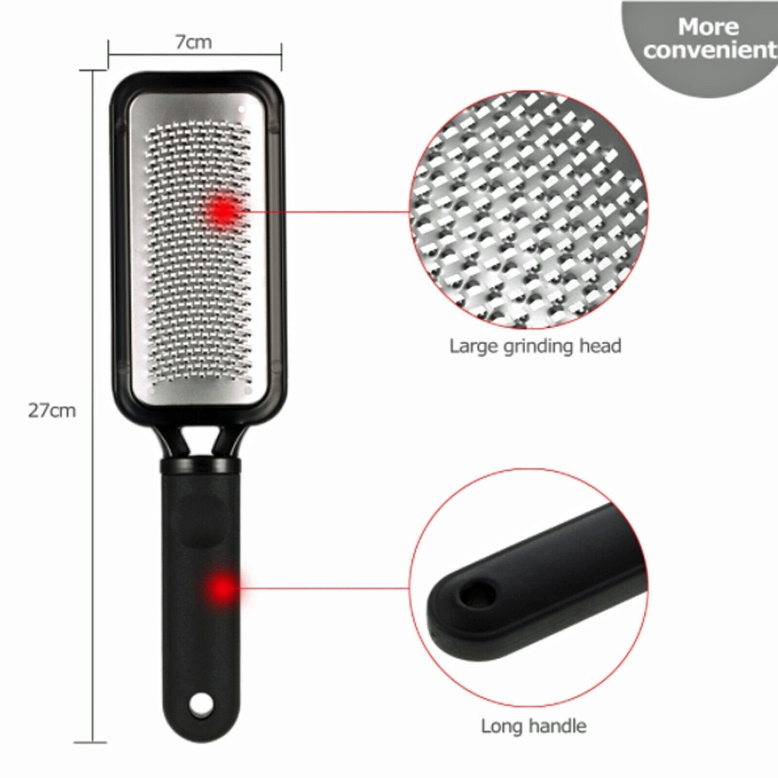 Foot File Scraper Rasp Hard Dead Dry Skin Remover Grater Callus Pedicure Black image 1