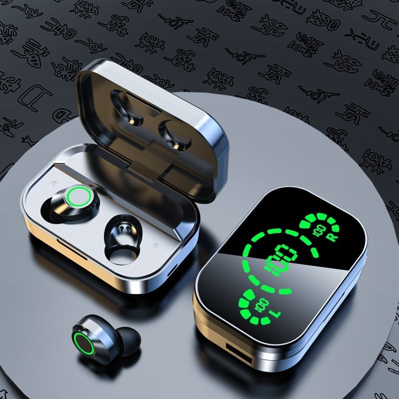 YD03 Wireless Bluetooth-compatible Headset TWS Large Screen Smart Digital Display In Ear Breathing Light image 6