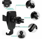 10W QI Wireless Fast Car Charger Mount Holder Stand Automatic Clamping Charging image 7