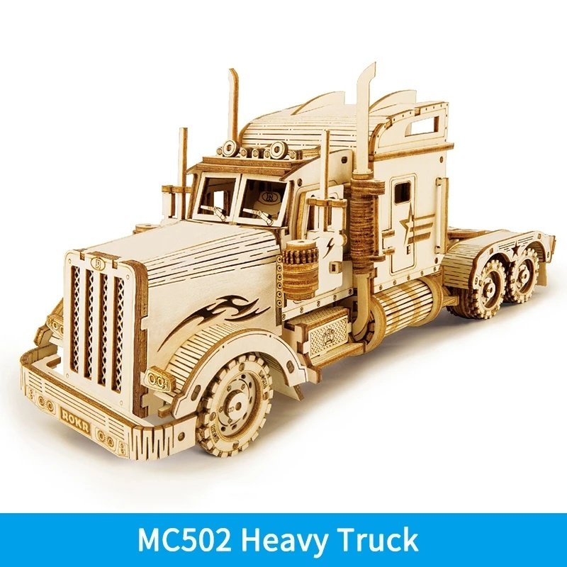 Robotime ROKR Train Model 3D Wooden Puzzle Toy Assembly Locomotive Model Building Kits for Children Kids Birthday Christmas Gift - MC502 image