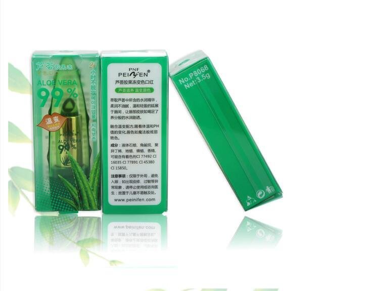 Aloe Vera Gel Color Changing Lipstick Gloss  Moisturizer Anti-drying Desalination Fine-grain Lip Blam Care image 1