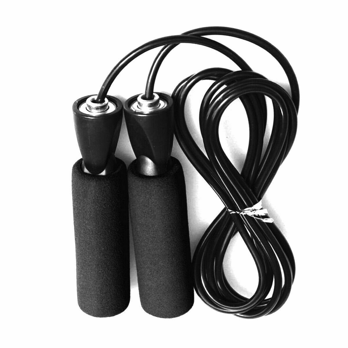 Gym Aerobic Exercise Boxing Skipping Rope Adjustable Bearing Speed Fitness Bearing Rope Tangle-Free Jumping Rope Speed Equipments Skipping Adjustable Skipping Rope - Black image