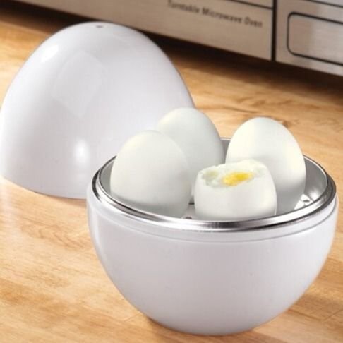 Capacity For 4 Eggs Microwave Egg Steamer Boiler Cooker Easy Quick 5 Minutes Hard Or Soft Boiled Kitchen Cooking Tools Kitchen Gadgets - Photo Color image