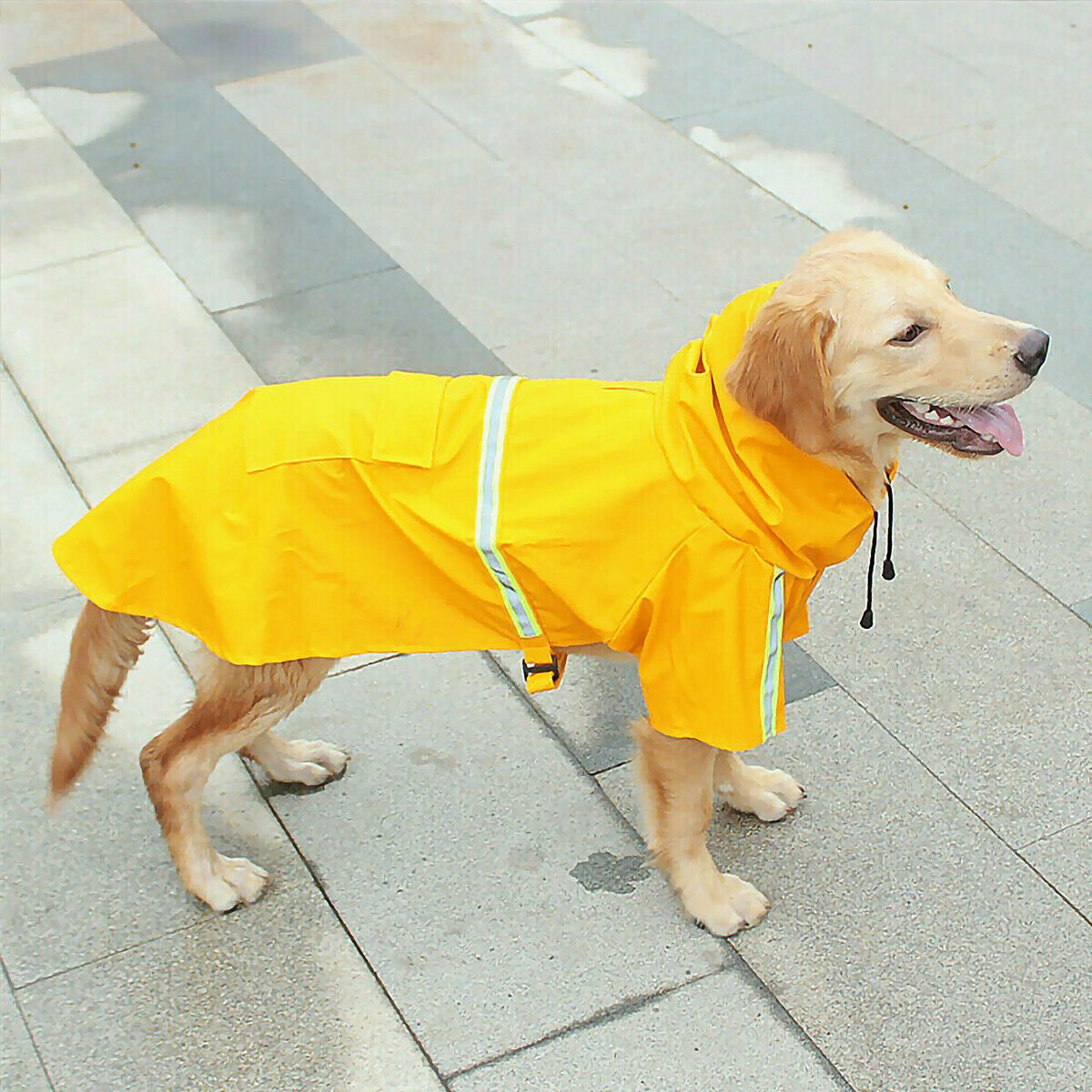 Dog Raincoat,Waterproof Dog Rain Jacket With Safety Reflective Stripe,Hooded Slicker Dachshund Doggy Dog Poncho With Leash For Dogs And Puppies image 1