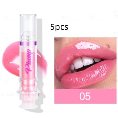 New Tube Lip Rich Lip Color Slightly Spicy Lip Honey Lip Glass Mirror Face Lip Mirror Liquid Lipstick - 5Color5pcs image