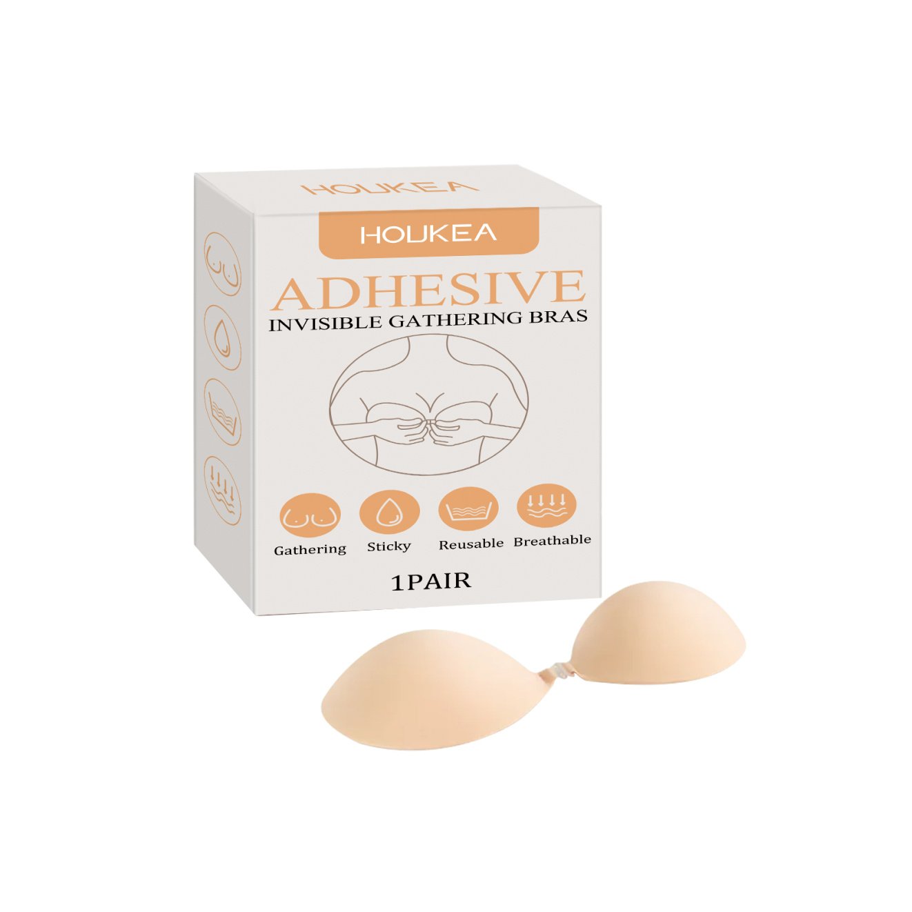 Houkea Invisible Bra Invisible Comfort Gathers Securely To Lift The Breasts And Shape The Curves Of The Breasts image 2