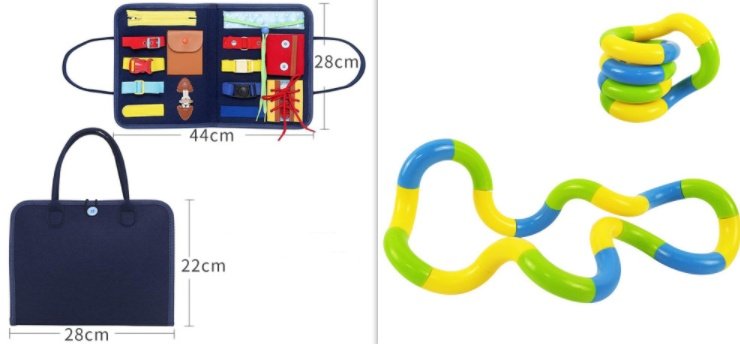New Busy Book Children's Busy Board Dressing And Buttoning Learning Baby Early Education Preschool Sensory Learning Toy - A set image