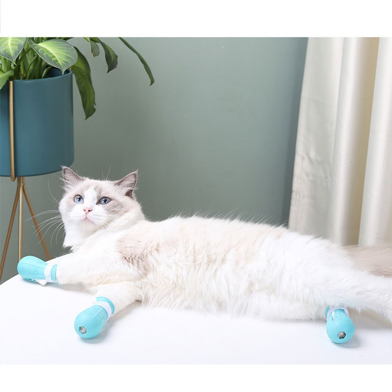 Adjustable Cat Foot Claw Cover Anti-Scratch Prickly Nail Glove Cat Boots For Cats Only, Anti-Scratch Cat Feet Claw Covers Adjustable Prickly Anti-Off Shoes Nail Glove image 5