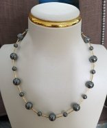 Crystal Pearl Copper Necklace image 1
