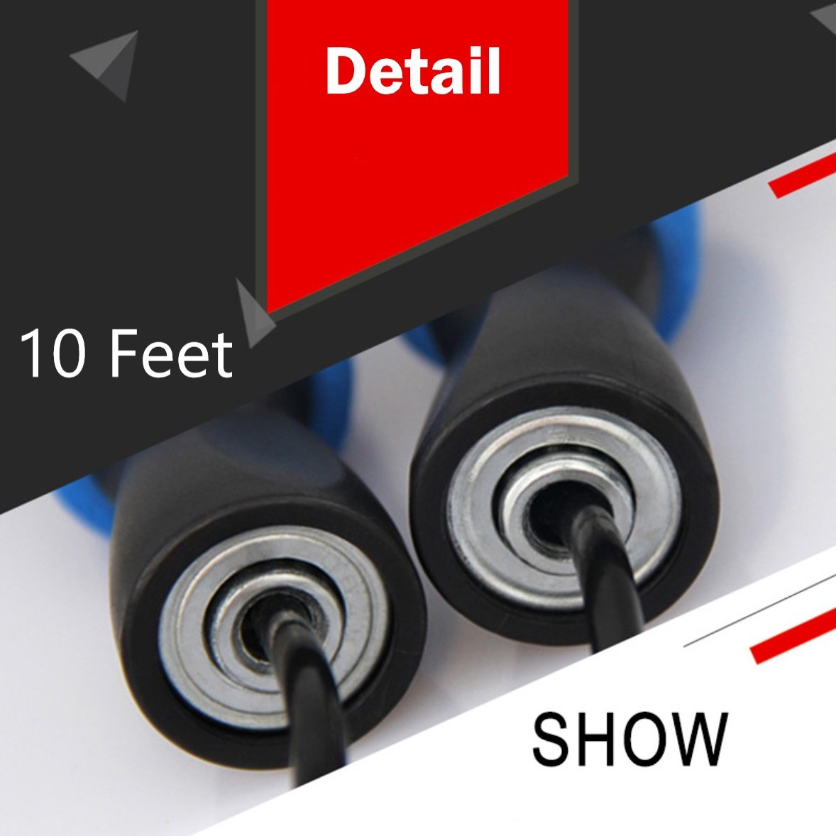 Gym Aerobic Exercise Boxing Skipping Rope Adjustable Bearing Speed Fitness Bearing Rope Tangle-Free Jumping Rope Speed Equipments Skipping Adjustable Skipping Rope image 6