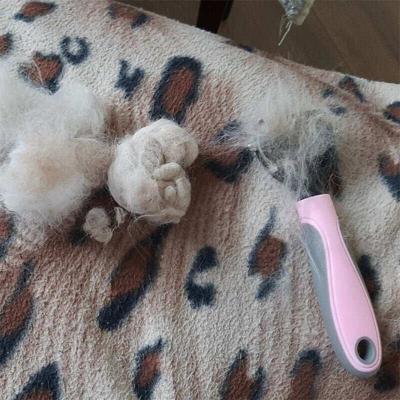 Grooming Brush For Pet Dog Cat Deshedding Tool Rake Comb Fur Remover Reduce 2-Side Dematting Tool For Dogs Cats Pets Grooming Brush Double Sided Shedding And Dematting Undercoat Rake Hair Removal Comb image 2