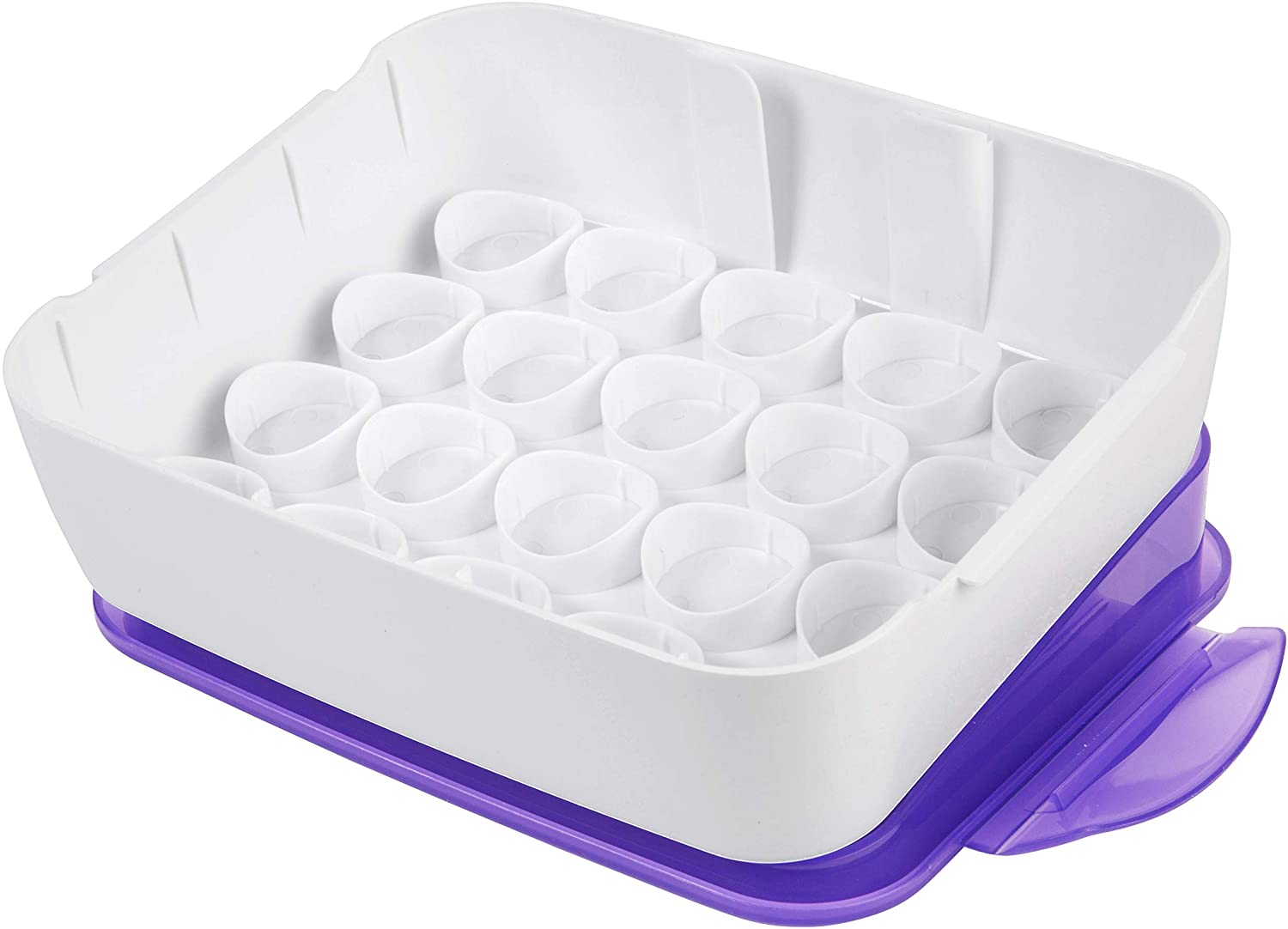 Icing Color Organizer Case - the Color Organizer Holds 20 Bottles of Colors for Cakes &amp; Cookies, Cake Decorating Supplies, White &amp; Purple image 0
