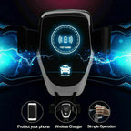 10W QI Wireless Fast Car Charger Mount Holder Stand Automatic Clamping Charging image 1