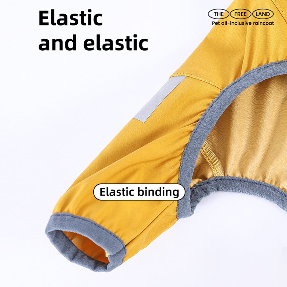 Dog Raincoat With Reflective, Waterproof Dog Rain Jacket With Hood, Leash Hole, Reflective Strap For Small Medium Dogs, Lightweight Puppy Clothes image 1