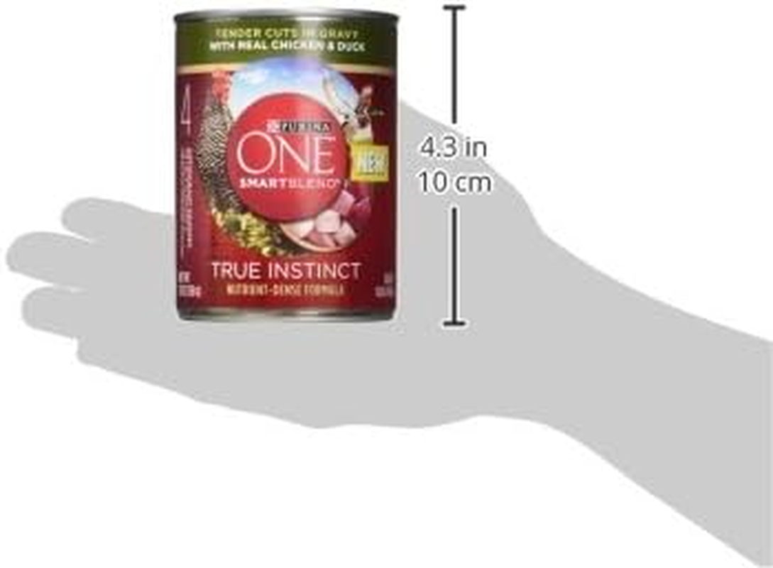 High Protein Wet Dog Food True Instinct Tender Cuts in Dog Food Gravy with Real Chicken and Duck - (Pack of 12) 13 Oz. Cans image 2