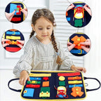 New Busy Book Children's Busy Board Dressing And Buttoning Learning Baby Early Education Preschool Sensory Learning Toy image 1