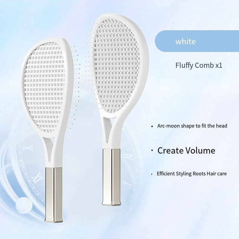 Hair Comb Tennis Racket Fluffy Combs High Skull Top Hair Artifact Airbag Cushion Massage Comb Barber Tools Hair Detangler Hairbrush For Thick Hair Self Cleaning Curly Hair Brush For Curly Hair image 4