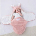Super Soft Baby Sleeping Bag Fluffy Fleece Newborn Blanket Swaddle Blankets, Unisex Baby Wrap For Newborn Baby Boys Girls With Head-Protecting &amp; Head-Supporting Function, Wearable Swaddle Sleep Sack image 5