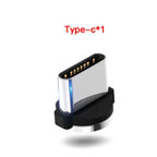 Compatible with Apple, Flowing Ligh Magnetic Streamer Data Line Cable for Iphone Android Typec - Black, Typec head image