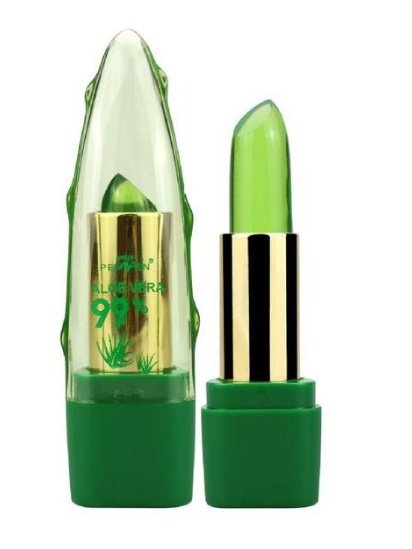 Aloe Vera Gel Color Changing Lipstick Gloss  Moisturizer Anti-drying Desalination Fine-grain Lip Blam Care - 1PC image