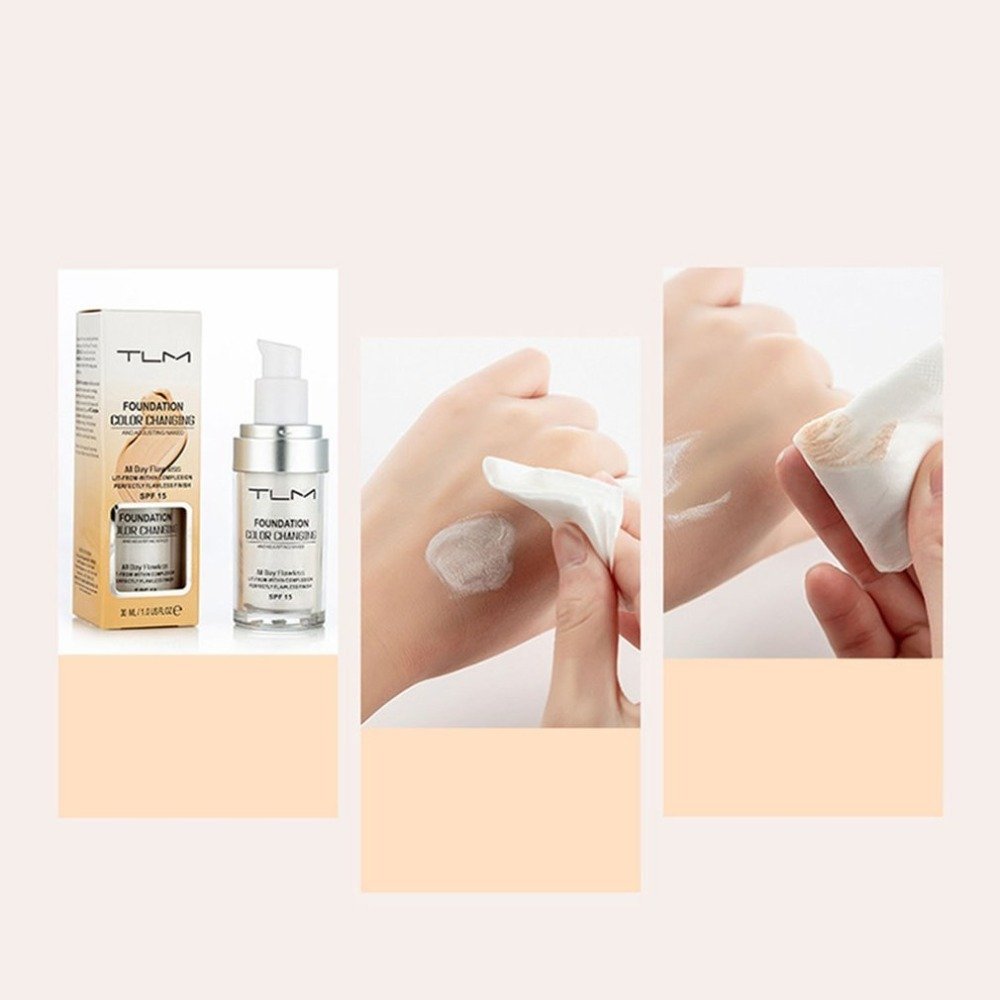Temperature Liquid Foundation Concealer Portable Natural Color  Makeup Foundation BB Concealer image 1