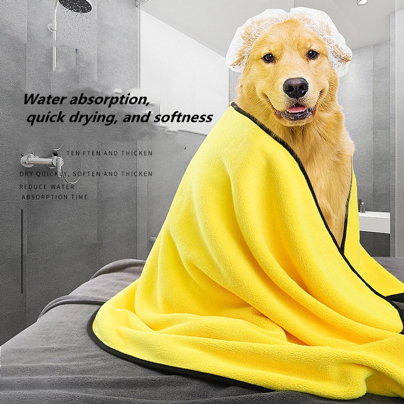 Dog Towels For Drying Dogs Drying Towel Dog Bath Towel, Quick-drying Pet Dog And Cat Towels Soft Fiber Towels Robe Super Absorbent Quick Drying Soft Microfiber Pet Towel For Dogs, Cats Yellow image 0