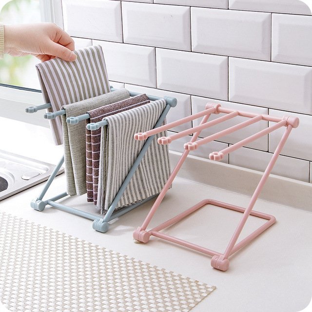 Foldable Dishcloth Shelf Kitchen Accessories Gadget Organizer image 0
