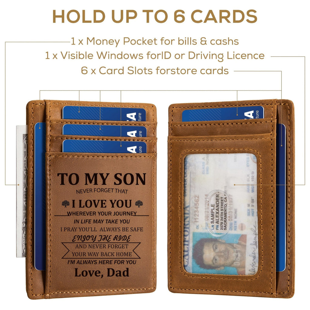 Mens Wallet RFID Blocking Wallets For Men Slim Wallets, 1 ID Window Front Pocket Wallet image 0