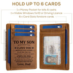 Mens Wallet RFID Blocking Wallets For Men Slim Wallets, 1 ID Window Front Pocket Wallet image 0