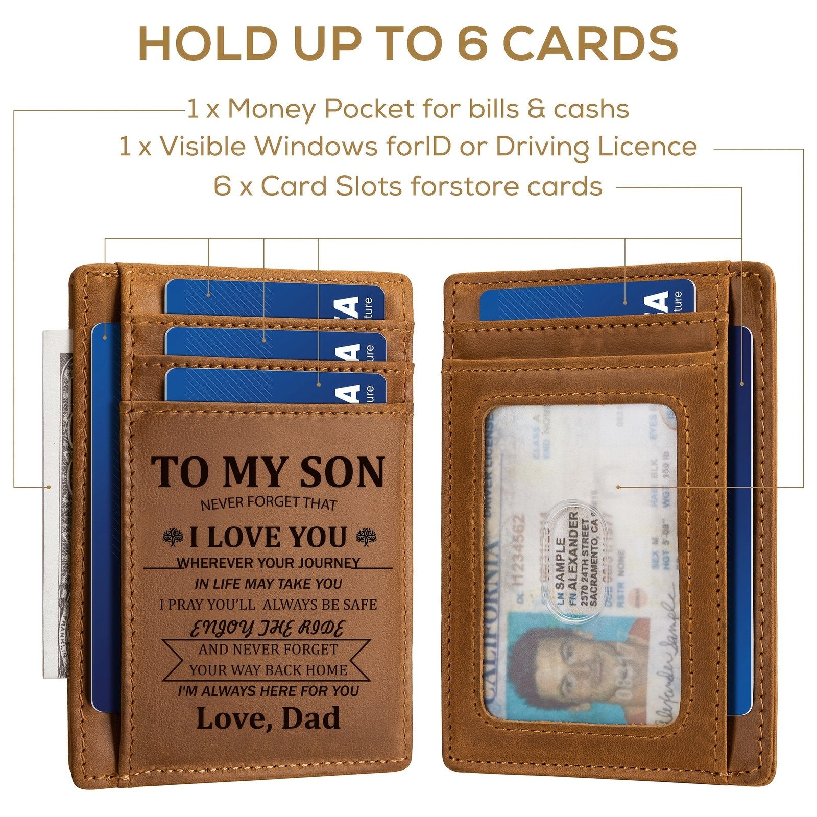 Mens Wallet RFID Blocking Wallets For Men Slim Wallets, 1 ID Window Front Pocket Wallet image 0