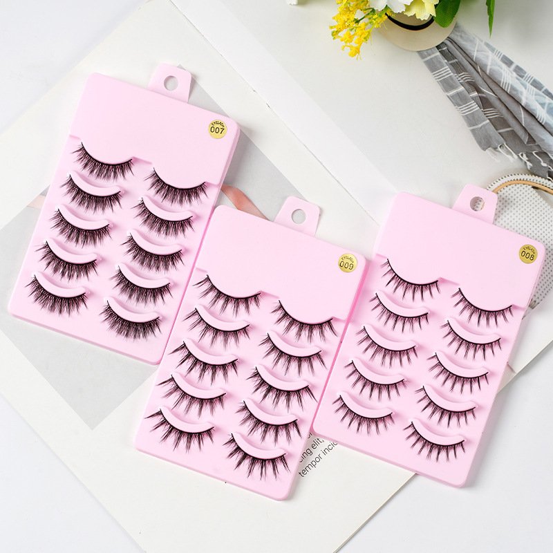 5 Pairs Manga Lashes New Arrival Anime Cosplay Natural Wispy  Korean Makeup Artificial False Eyelashes image 8