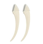 Eyebrow Trimming Knife With Comb Curved Moon Small Beauty Supplies Gadgets - White, 2pcEyebrow knife image
