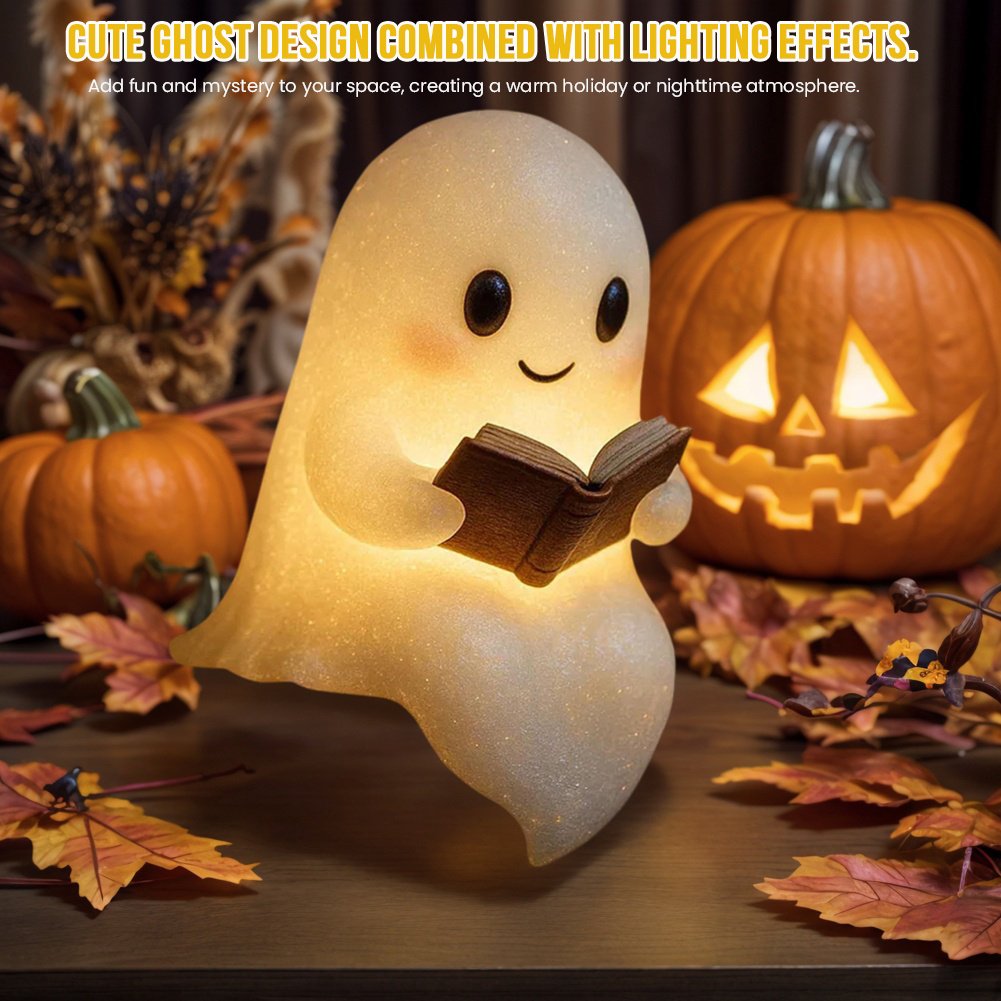 Cute LED Ghost Night Light Children's Nightlight Gift Bedside Sleep Lamp Halloween Decorations Lovely Ghost Lamp Warm Light image 0