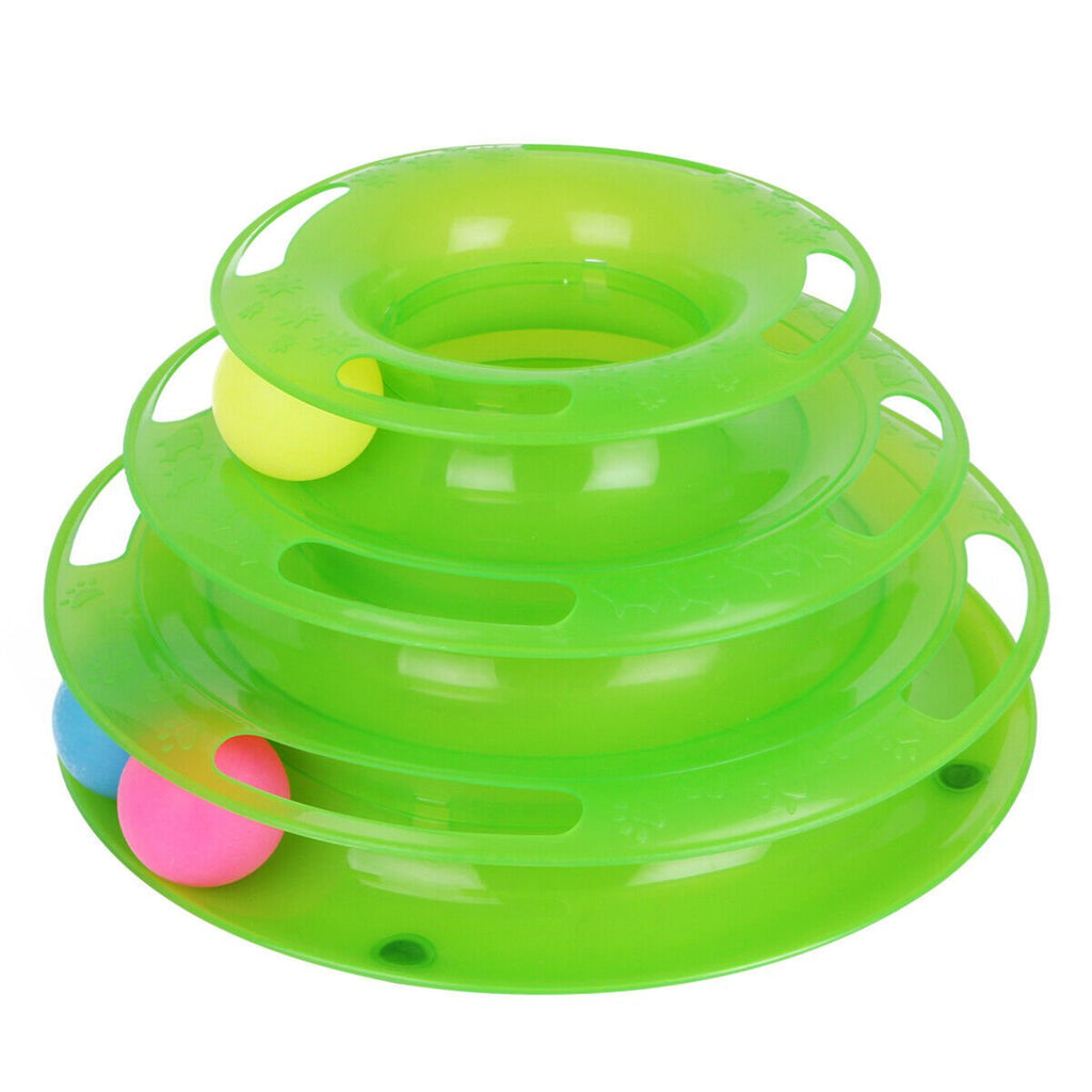 Pet Cat Crazy Ball Disk Interactive Toys Amusement Plate Trilaminar Funny Toy image 3