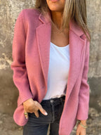 Ins Button Lapel Short Blazer Winter Fashion Commuter Jacket Outwear Women's Clothing image 7