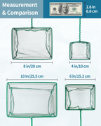 Aquarium Fish Net with Braided Metal Handle Square Net with Soft Fine Mesh Sludge Food Residue Wastes Skimming Cleaning Net for Fish Tanks Small Koi Ponds and Pools image 5