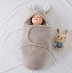 Super Soft Baby Sleeping Bag Fluffy Fleece Newborn Blanket Swaddle Blankets, Unisex Baby Wrap For Newborn Baby Boys Girls With Head-Protecting &amp; Head-Supporting Function, Wearable Swaddle Sleep Sack image 8